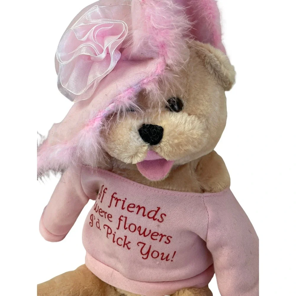 Unbranded Plush Teddy Bear Unisex Small Pink If Friends Were Flowers Friendship - Picture 2 of 6